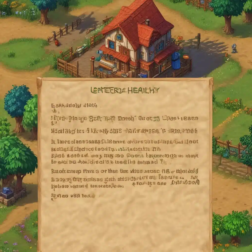 Stardew Valley’s Letters and Health